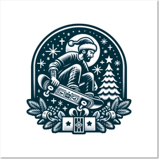 Skate Christmas Posters and Art